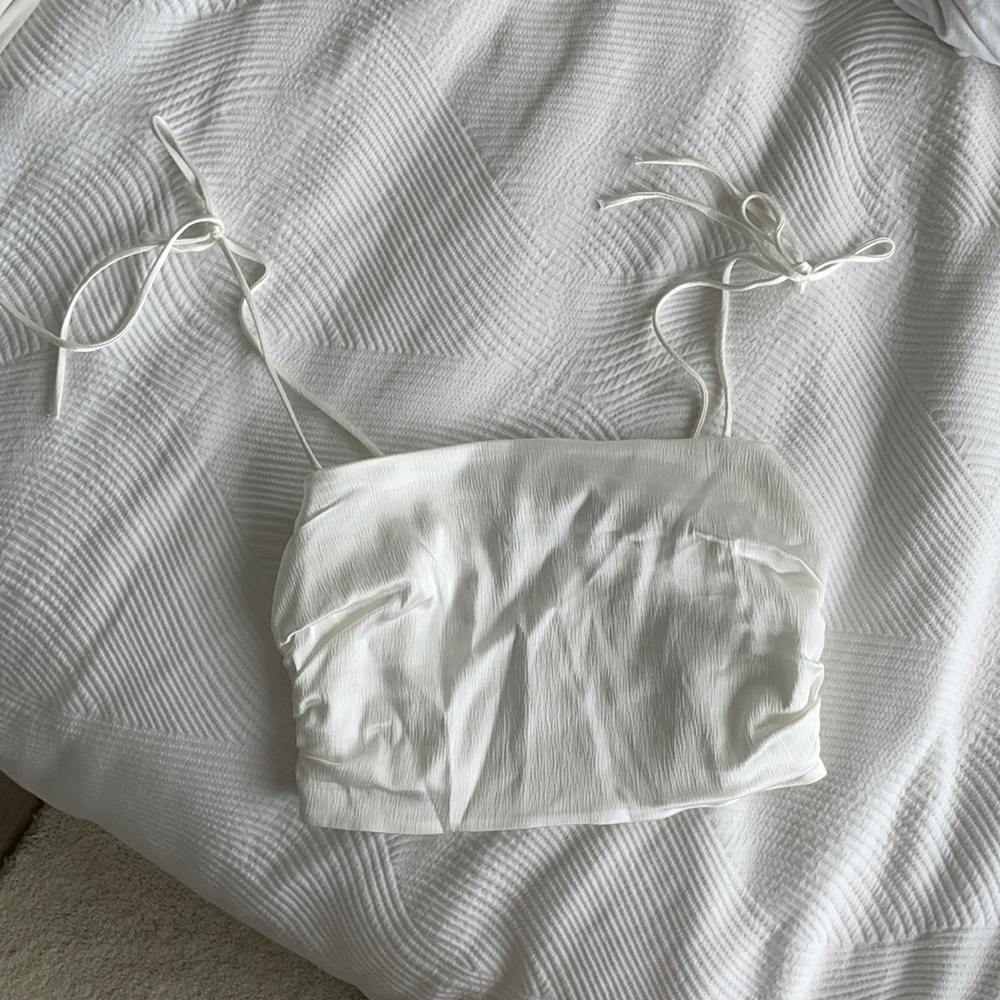 Zara white crop top NWOT